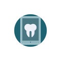 Online dental consultation flat icon Royalty Free Stock Photo