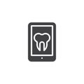 Online dental consultation vector icon Royalty Free Stock Photo