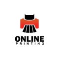 Online digital printer app logo design