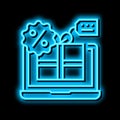 online discount neon glow icon illustration Royalty Free Stock Photo