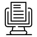 Online divorce paper icon, outline style