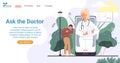 Online doctor consultation on phone landing page