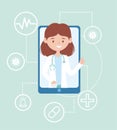 Online doctor covid 19 virus smartphone diagnostic medicine