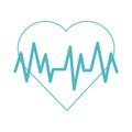 Online doctor, heartbeat healthcare consultant medical protection, line style icon