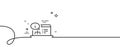 Online documentation line icon. Technical instruction sign. Continuous line with curl. Vector Royalty Free Stock Photo
