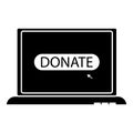Online donation icon, simple style