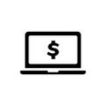 Online earnings icon Royalty Free Stock Photo