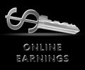 Online Earnings Means Internet Revenue 3d Illustration Royalty Free Stock Photo