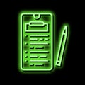 online education application neon glow icon illustration