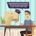 Online Education Composition In Comics Style