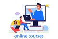 Online education concept. Idea of study remotely using internet. Royalty Free Stock Photo