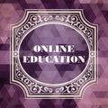 Online Education Concept. Vintage design. Royalty Free Stock Photo