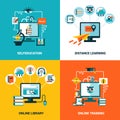 Online Education Design Concept Set