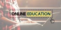 Online Education E-learning Knowledge Technology Concept Royalty Free Stock Photo