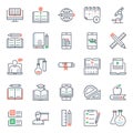 Online Education flat Icons Pack Royalty Free Stock Photo