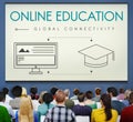 Online Education Global Connectivity Graphic Concept