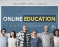 Online Education Homepage E-learning Technology Concept