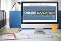 Online Education Homepage E-learning Technology Concept