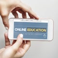 Online Education Homepage E-learning Technology Concept Royalty Free Stock Photo