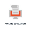 online education icon. creative writing and storytelling concept symbol design, copywriting, editing text document, distant Royalty Free Stock Photo