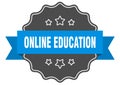 online education label. online education isolated seal. sticker. sign