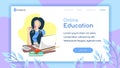 Online Education Landing Page Royalty Free Stock Photo