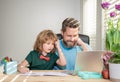 online education on laptop. homeschooling and elearning. back to school. cyber monday. Royalty Free Stock Photo