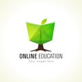 Educational green vector logo.