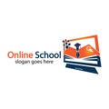 Online Education logo design template. Online course logo design. Online Learning logo Royalty Free Stock Photo