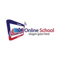 Online Education logo design template. Online course logo design. Online Learning logo Royalty Free Stock Photo