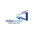 Online Education logo design template. Online course logo design. Online Learning logo Royalty Free Stock Photo