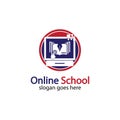 Online Education logo design template. Online course logo design. Online Learning logo Royalty Free Stock Photo