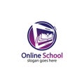 Online Education logo design template. Online course logo design. Online Learning logo Royalty Free Stock Photo