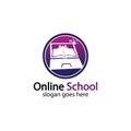 Online Education logo design template. Online course logo design. Online Learning logo Royalty Free Stock Photo