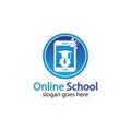 Online Education logo design template. Online course logo design. Online Learning logo Royalty Free Stock Photo