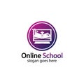 Online Education logo design template. Online course logo design. Online Learning logo Royalty Free Stock Photo