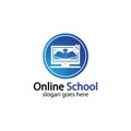 Online Education logo design template. Online course logo design. Online Learning logo Royalty Free Stock Photo