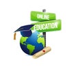 online education network concept illustration