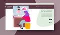 Digital classroom, online education for students and adults