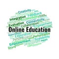 Online Education Platforms Word Cloud Royalty Free Stock Photo