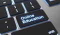 Online education button. Online training concept Royalty Free Stock Photo