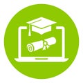 Online education vector icon
