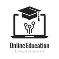 Online education vector icon