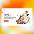 Online education for website and mobile website. Landing page template.