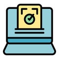 Online election icon vector flat