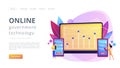 Electronic voting concept landing page