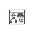 Online engineer support line icon