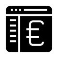 Online euro glyphs icon