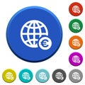 Online Euro payment beveled buttons