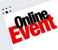 Online Event Website Words Internet Digital Meeting Show Royalty Free Stock Photo